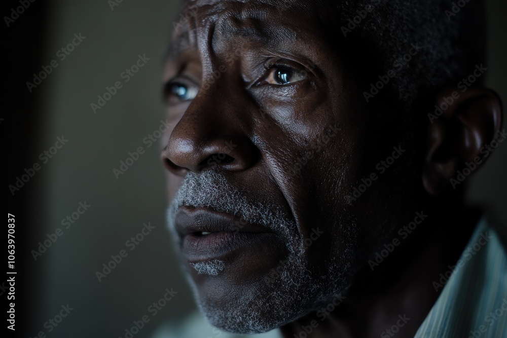 A close-up of a contemplative older man, conveying deep emotion and thoughtfulness. A close-up of a contemplative older man, conveying deep emotion and thoughtfulness.