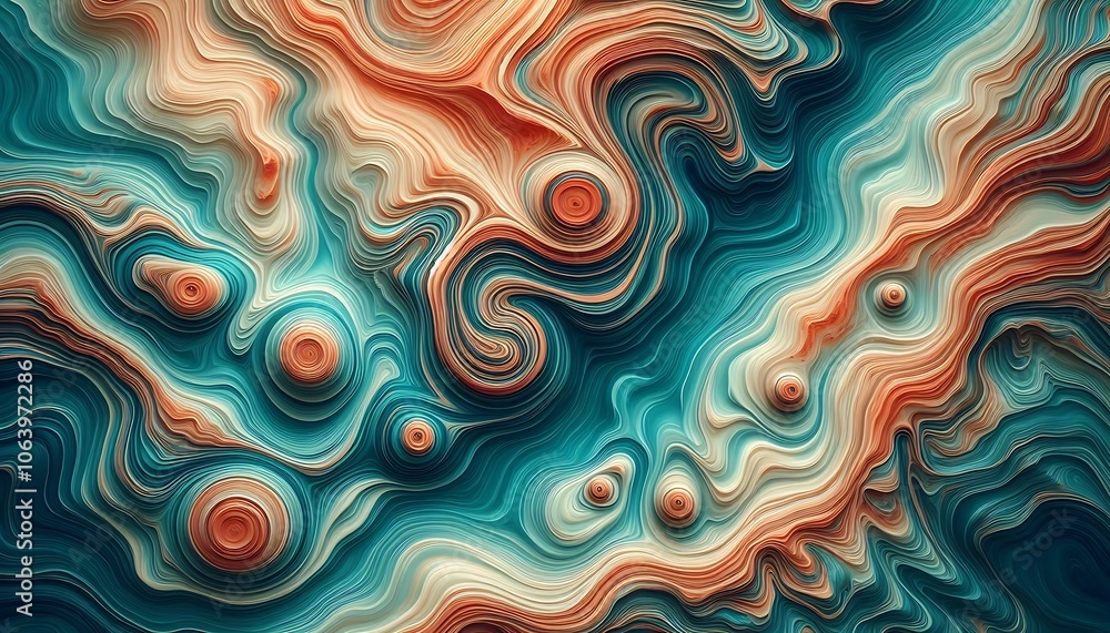 Aqua and Rust Ripples background,Generative AI Aqua and Rust Ripples background,Generative AI