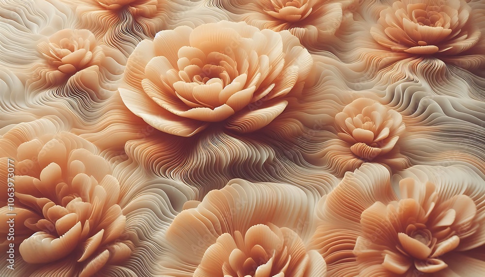Muted Marigold Ripples Generative AI Muted Marigold Ripples Generative AI