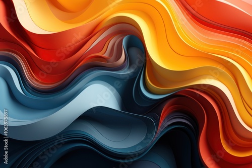 Abstract swirling waves of vibrant colors creating a dynamic visual experience.