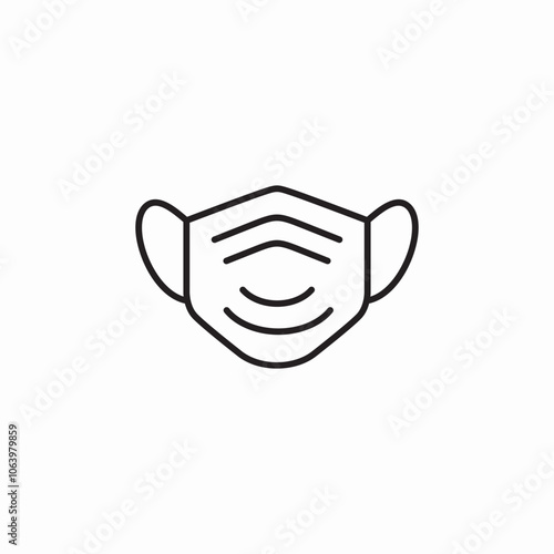 medical mask icon sign vector