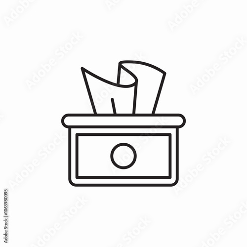 napkin box icon sign vector