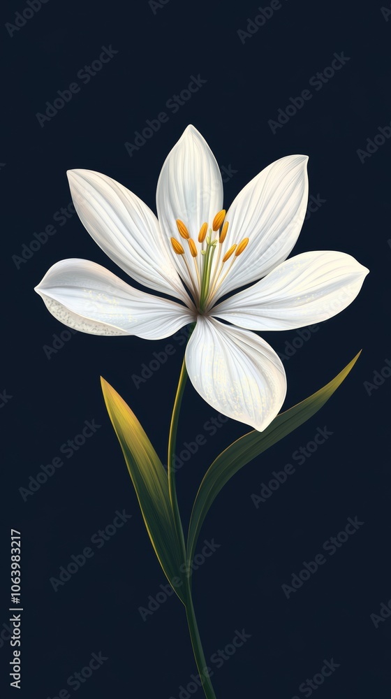 Fototapeta premium Cute Flower Pictogram for Design and Decoration Generative AI