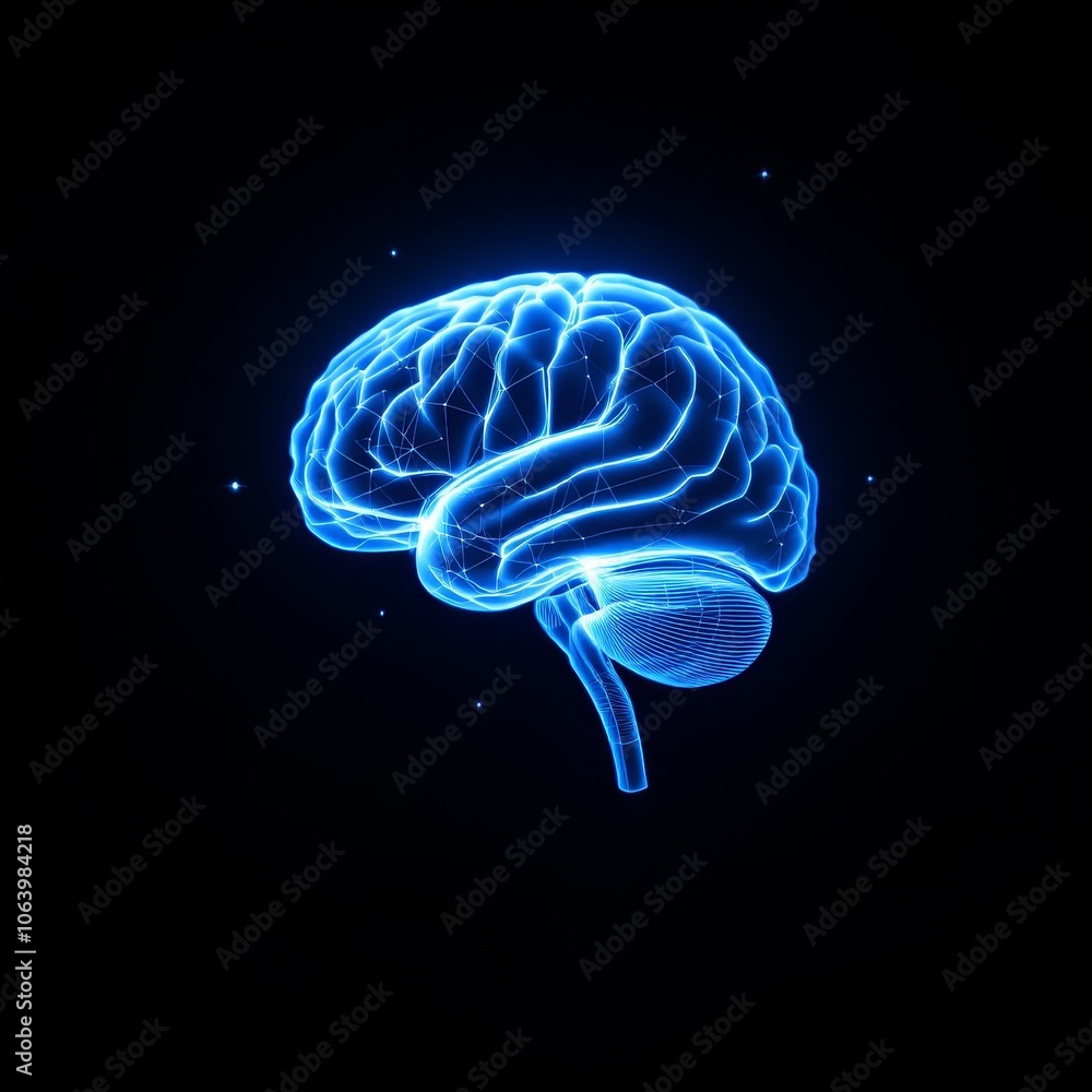 Digital Brain Technology Background Digital Brain Technology Background