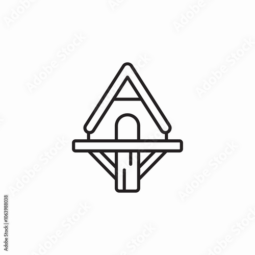 birdhouse nest icon sign vector