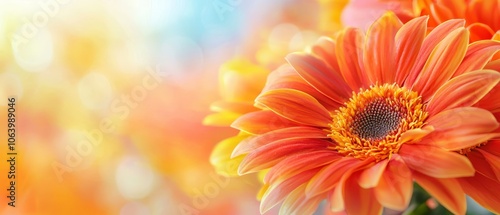 A close-up of several orange blooms in a vase ..Or, if you prefer to keep the original phrasing: A close up of