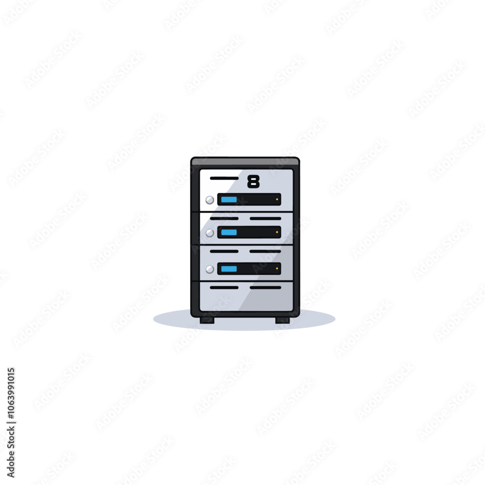 Database server icon flat vector design Database server icon flat vector design
