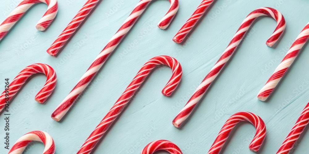 Candy Canes on Blue background Candy Canes on Blue background