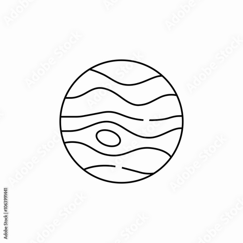 jupiter planet icon sign vector