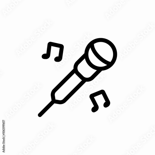 microphone music karaoke icon sign vector