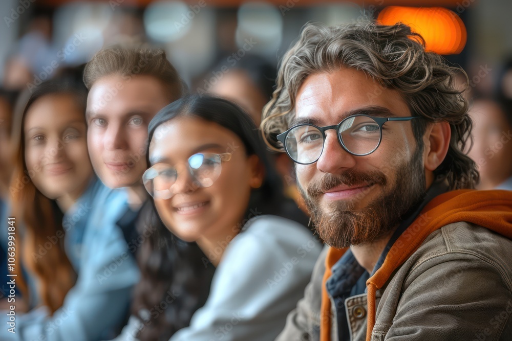 Modern Classroom with Diverse High School Students Learning from Male Teacher with Laptops - Education and Knowledge Banner Modern Classroom with Diverse High School Students Learning from Male Teacher with Laptops - Education and Knowledge Banner