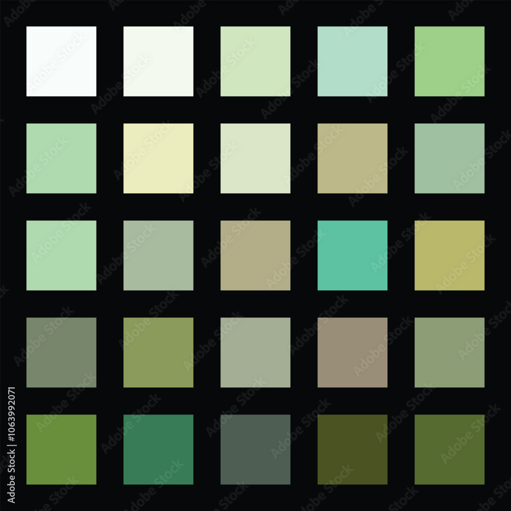 Neutral green colors palette Neutral green colors palette
