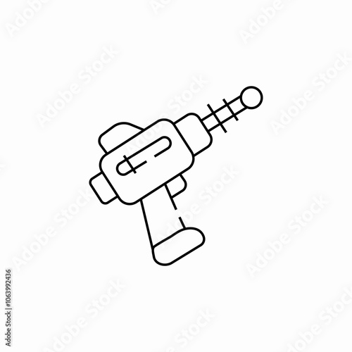 space pistol blaster icon sign vector