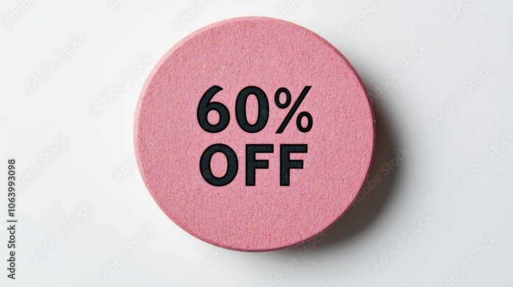 Blank Round Paper Note with Black Text on White Background Generative AI