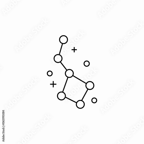 Ursa Major constellation icon sign vector