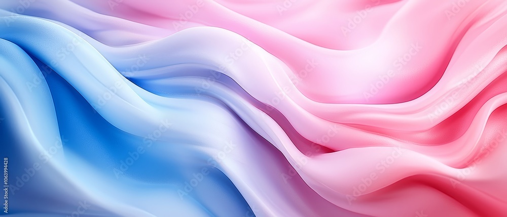 Obraz premium A pink and blue abstract background with wavy lines