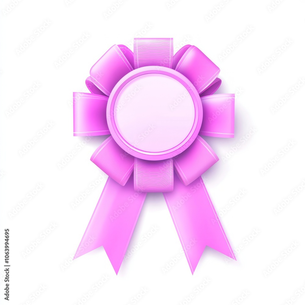 Pink ribbon award with blank space. Pink ribbon award with blank space.
