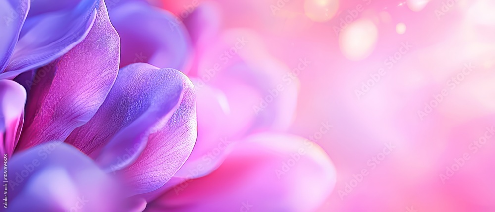 A close up of a purple flower on a pink background A close up of a purple flower on a pink background
