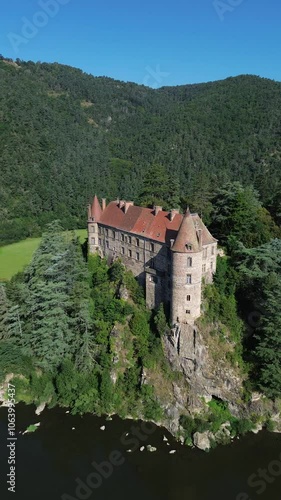 Wallpaper Mural drone video Lavoute Polignac castle france europe Torontodigital.ca