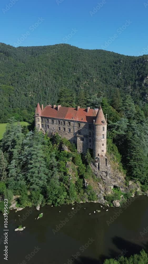 drone video Lavoute Polignac castle france europe drone video Lavoute Polignac castle france europe