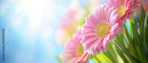 A bunch of pink flowers sitting on top of a table