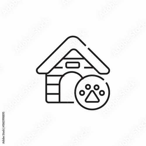 dog house icon sign vector