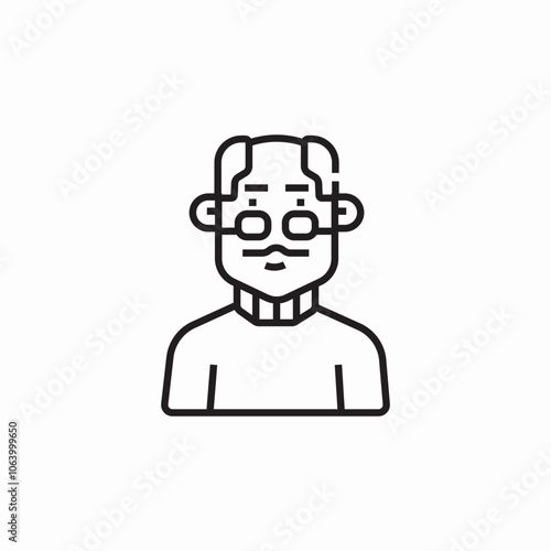 grandpa grandfather icon sign vector