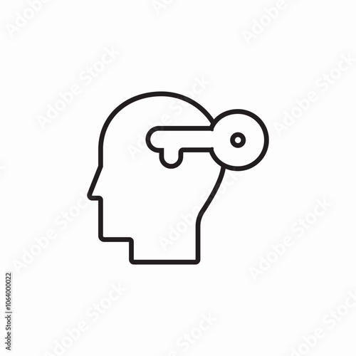 key solution head icon sign vector