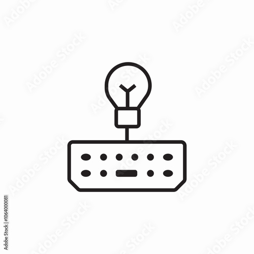 keyboard light bulb icon sign vector