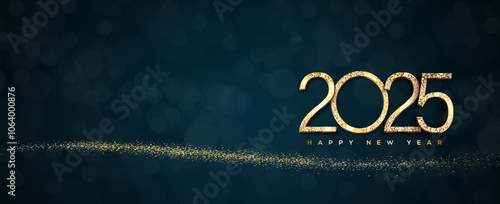 Happy New Year 2025, Greeting Card