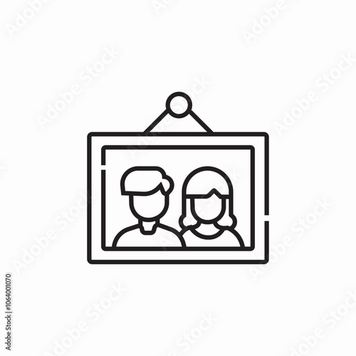 parents picture frame icon sign vector