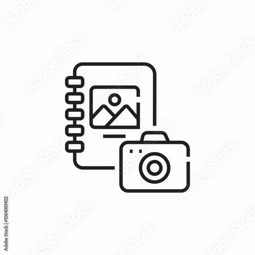 photo album icon sign vector