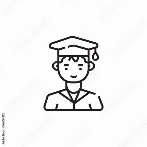 student graduate icon sign vector