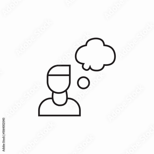 thought speech bubble icon sign vector