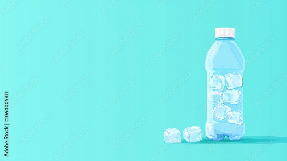 Refreshing Hydration Bottle with Ice Cubes Refreshing Hydration Bottle with Ice Cubes