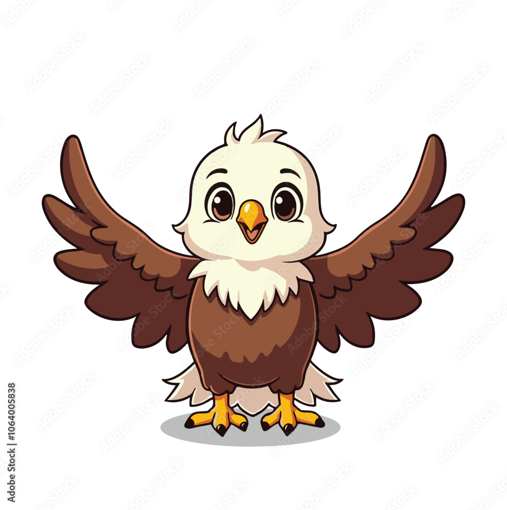 A cartoon cute eagle vector illustration A cartoon cute eagle vector illustration