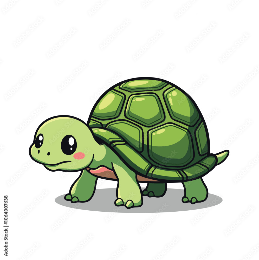 Fototapeta premium A Cute Turtle Vector Illustration