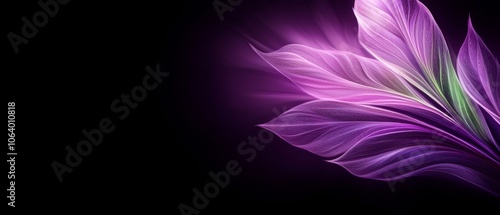Wallpaper Mural A purple flower on a black background Torontodigital.ca