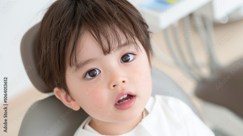 Child's Dental Exam with Healthcare Professional and Mother Present Child's Dental Exam with Healthcare Professional and Mother Present