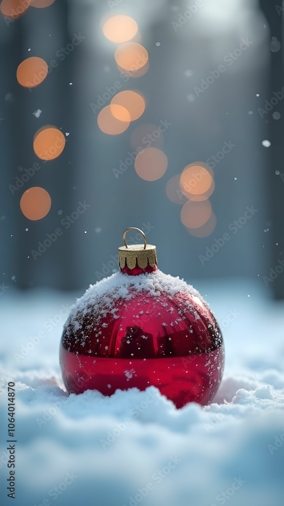 Christmas toy on winter background, snow background with copy space Christmas toy on winter background, snow background with copy space