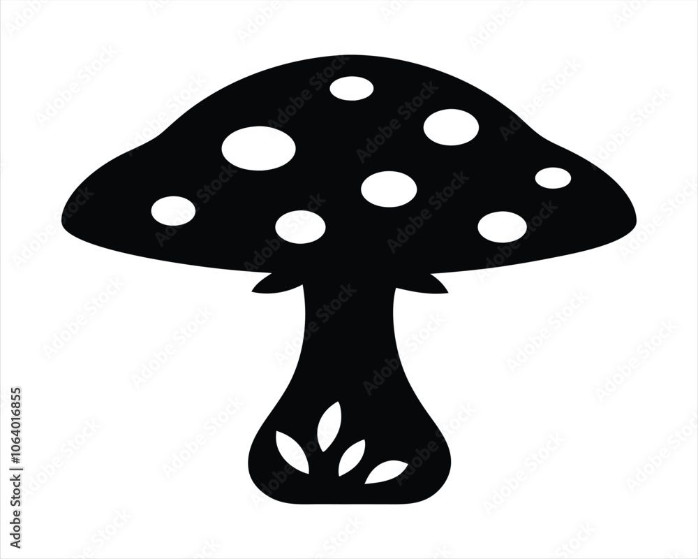 Black Silhouette of Mushrooms - Perfect for Nature, Culinary, and Botanical-Themed Designs Black Silhouette of Mushrooms - Perfect for Nature, Culinary, and Botanical-Themed Designs