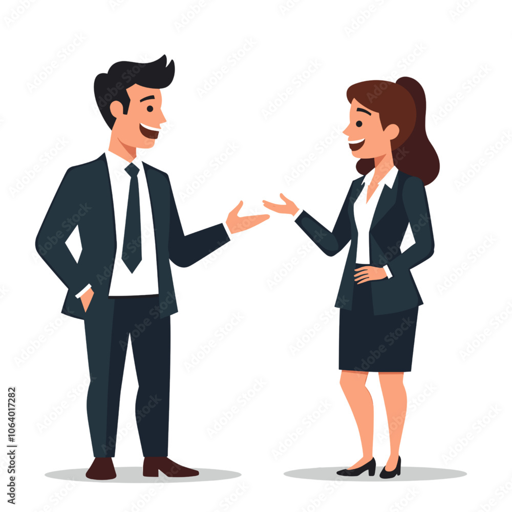 Business people sharing ideas isolated on a white back Business people sharing ideas isolated on a white back