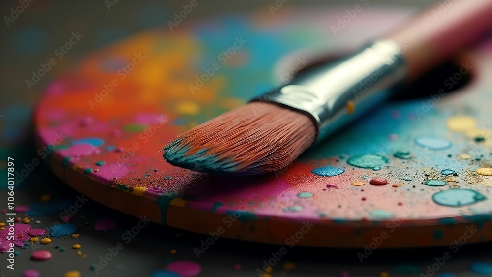 Fototapeta premium Brush and palette
