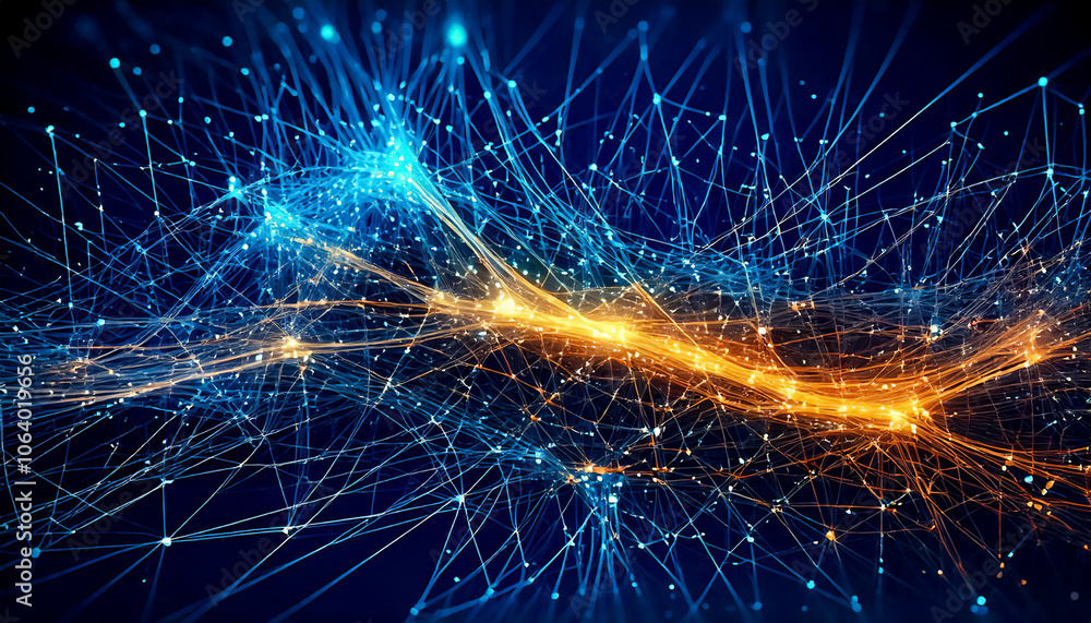 Abstract texture on the theme of neurons connection, data exchange and flow Abstract texture on the theme of neurons connection, data exchange and flow