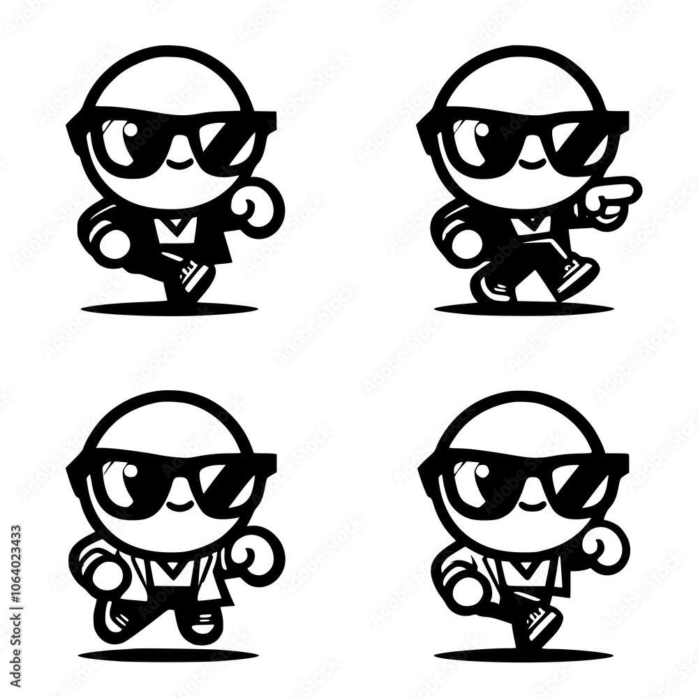 Black and White Vector Silhouettes of Dancers in Aesthetic and Dynamic Poses – Minimalist Art for Motion and Expression Black and White Vector Silhouettes of Dancers in Aesthetic and Dynamic Poses – Minimalist Art for Motion and Expression
