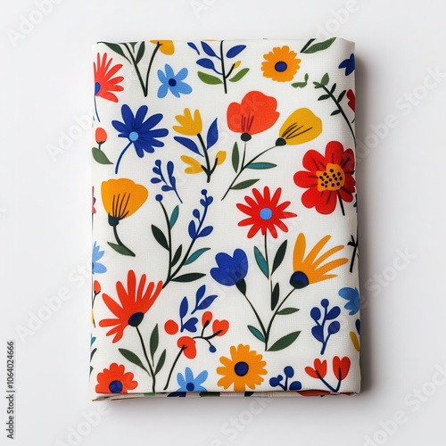a reusable food wrap, eco-friendly item, colorful patterns, isolated on white background