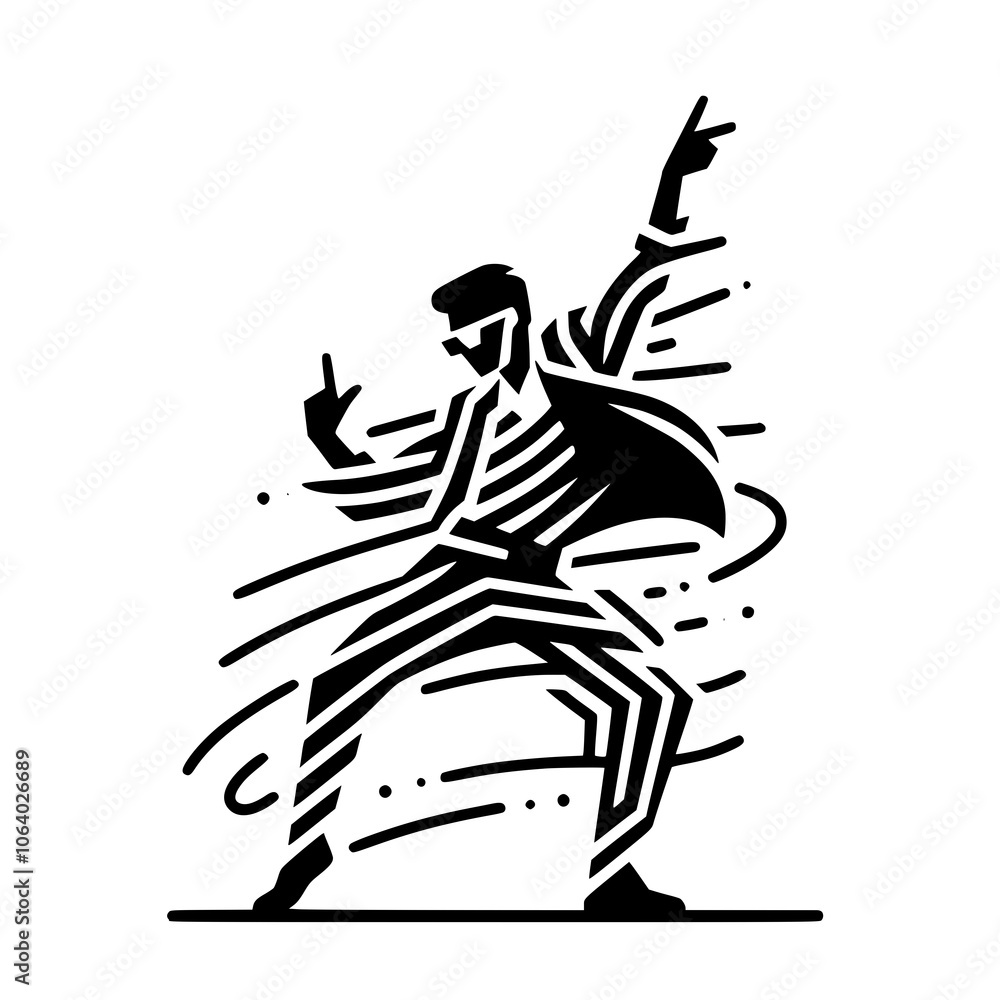 Black and White Vector Silhouettes of Dancers in Aesthetic and Dynamic Poses – Minimalist Art for Motion and Expression Black and White Vector Silhouettes of Dancers in Aesthetic and Dynamic Poses – Minimalist Art for Motion and Expression