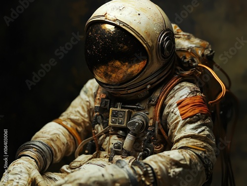 Spaceman's mission in mixed media visuals