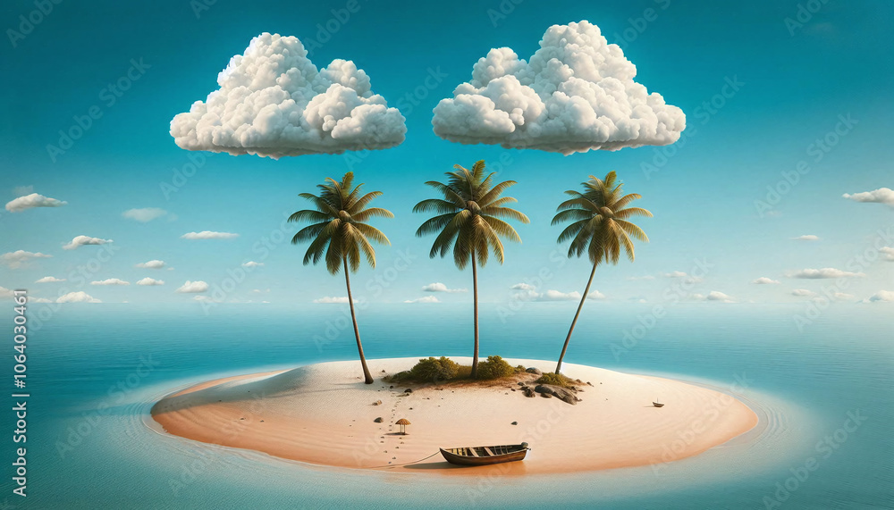 Fototapeta premium Picturesque Island and Celestial Sky