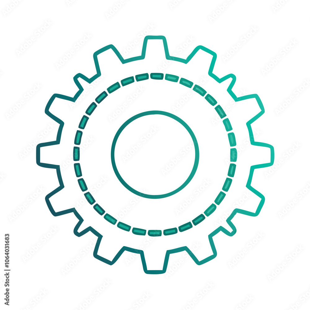 Gradient gear icon with dotted inner ring, Stylized gear icon with a gradient outline and dotted inner ring, symbolizing settings, mechanics, and configuration in a modern design.
Gradient gear icon with dotted inner ring, Stylized gear icon with a gradient outline and dotted inner ring, symbolizing settings, mechanics, and configuration in a modern design.
